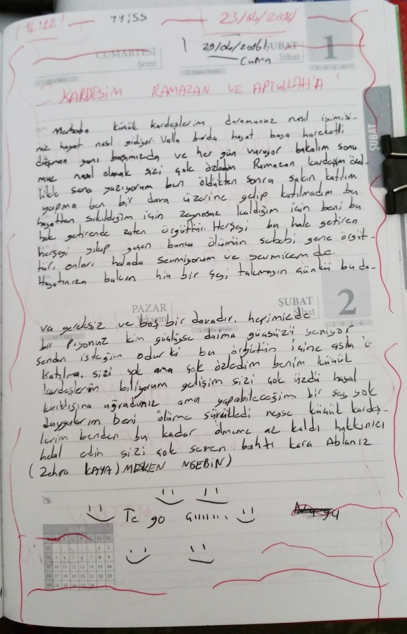 Terörist kızın pişmanlık dolu mektubu