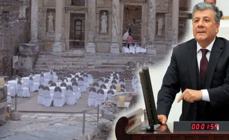 CHP'li vekil bakanlığa sordu: Efes düğün salonu mu oldu'