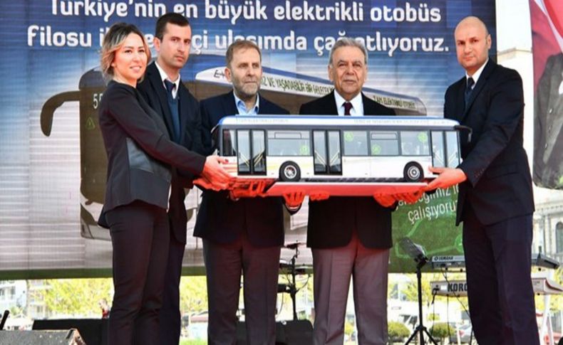 Türkiye'de ilk; Elektrikli otobüs filosu İzmir'de yola çıktı