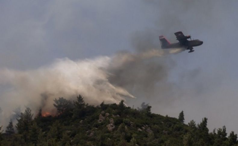 İzmir'de ormanlık ve makilik alanda şüpheli yangın