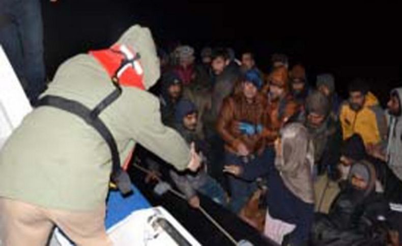 Kardak nöbetinde 56 mülteci kurtarıldı