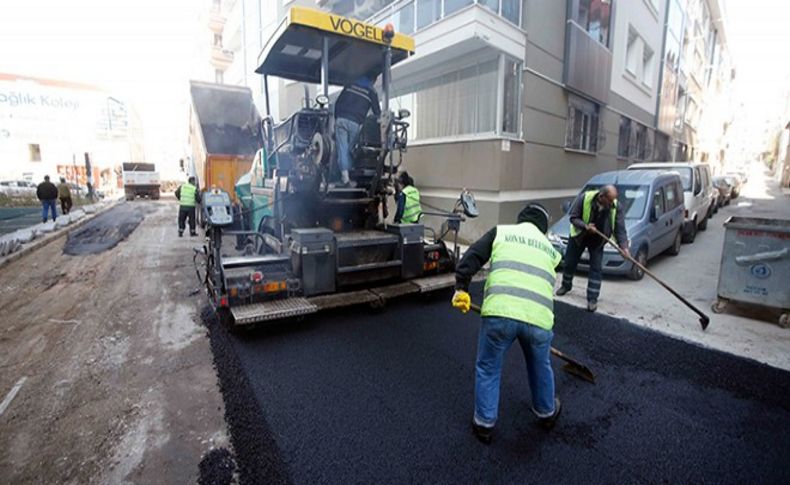 Konak’ın sokaklarına 40 bin ton asfalt