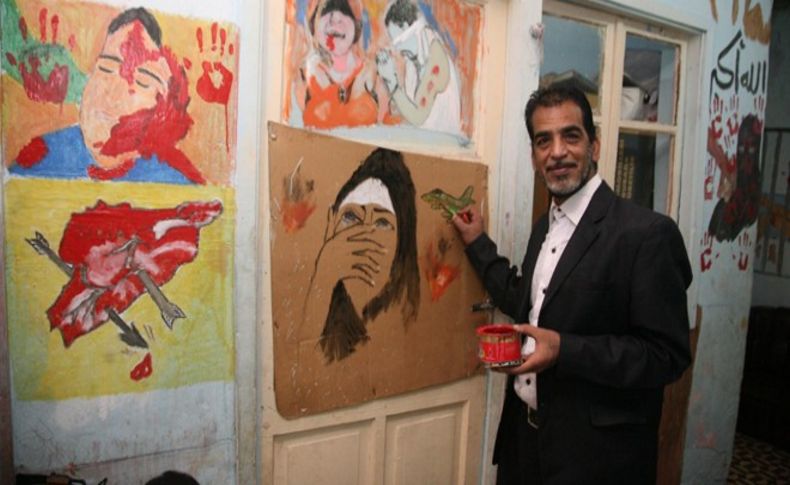Suriyeli amatör ressamdan 'yıkmayın' çağrısı