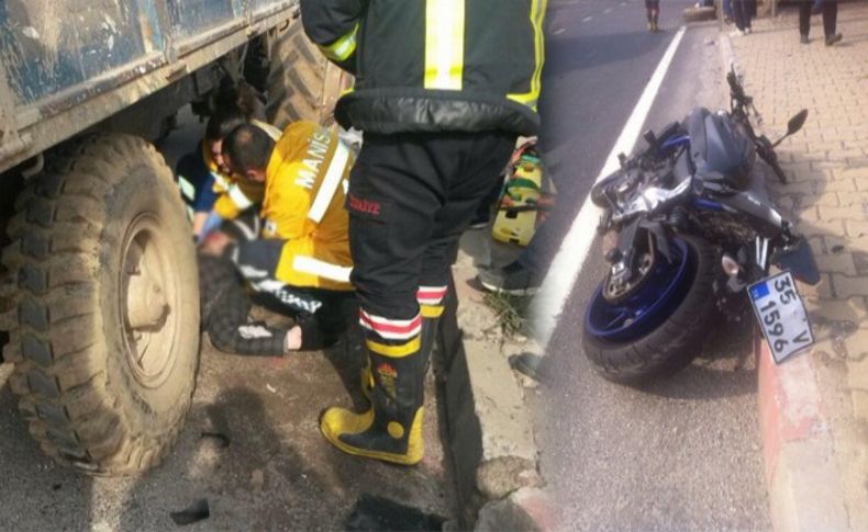 Traktöre çarpan motosikletli ağır yaralandı