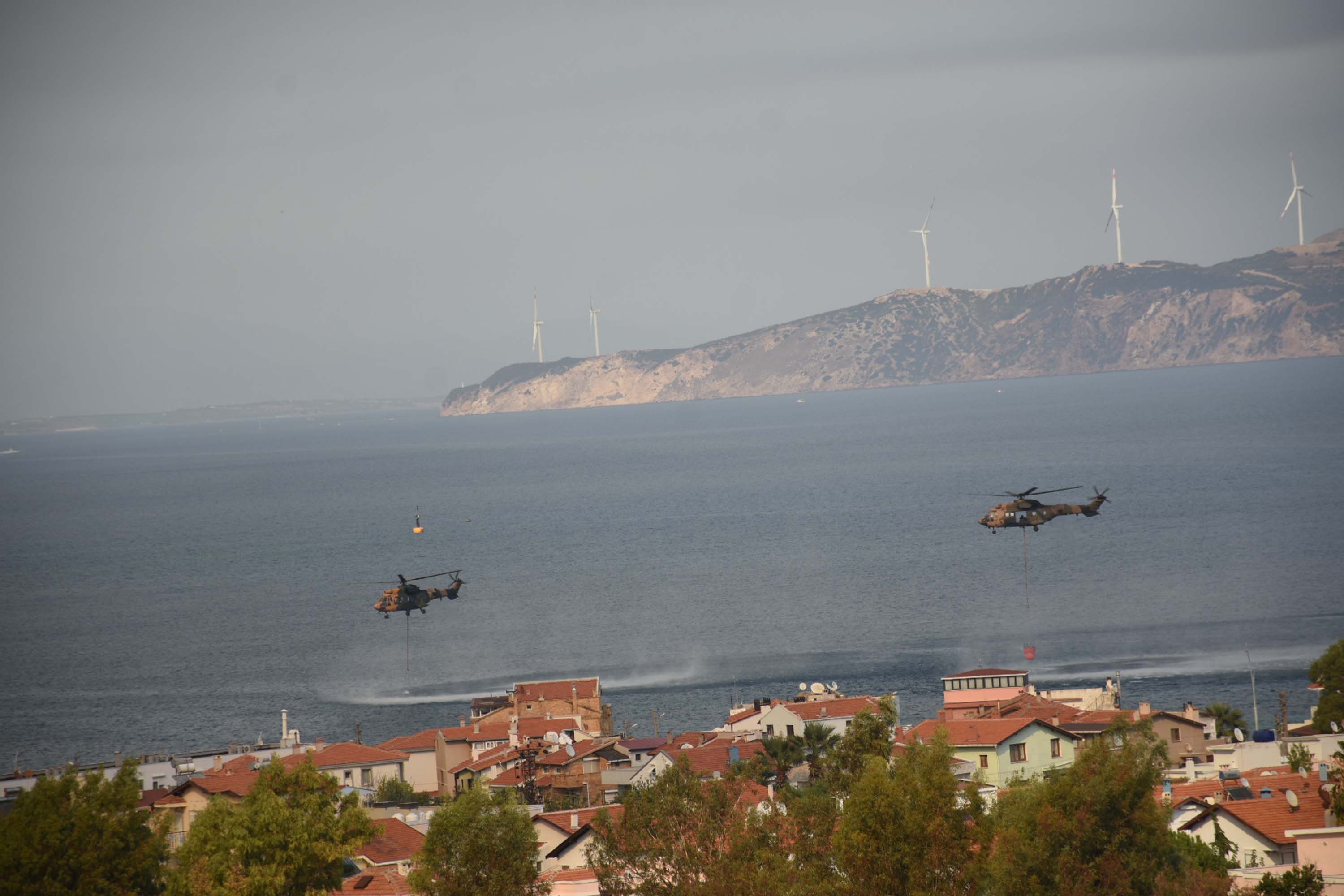 Foça'da orman yangını