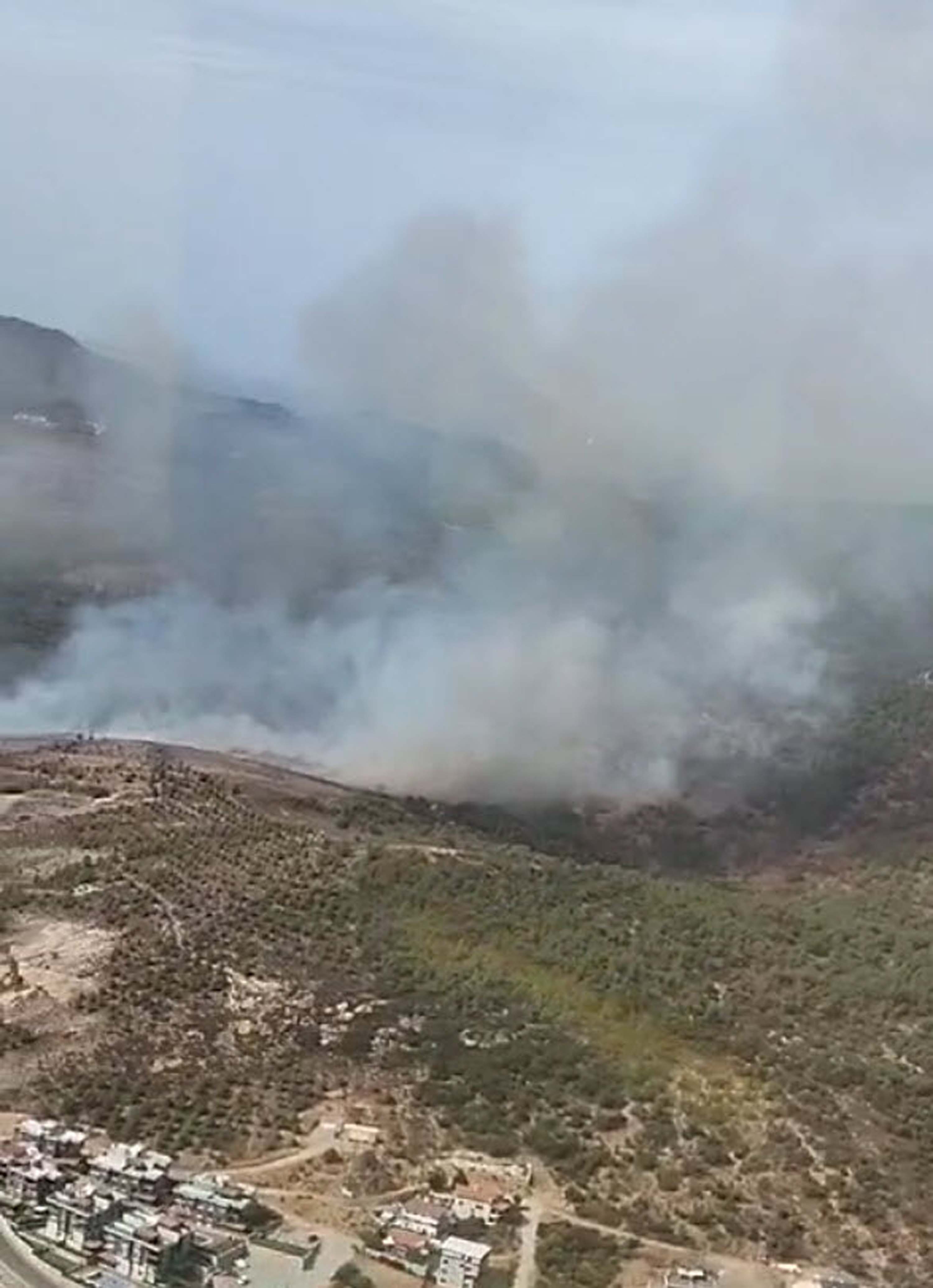 Foça'da orman yangını