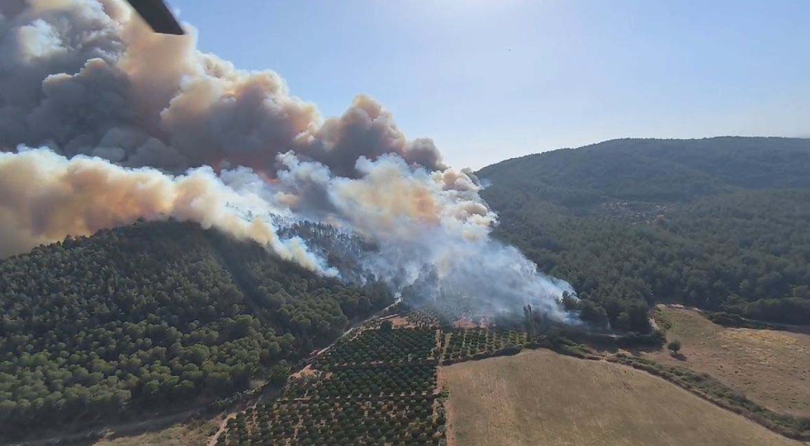 Selçuk'ta çıkan orman yangını Kuşadası'na da sıçradı