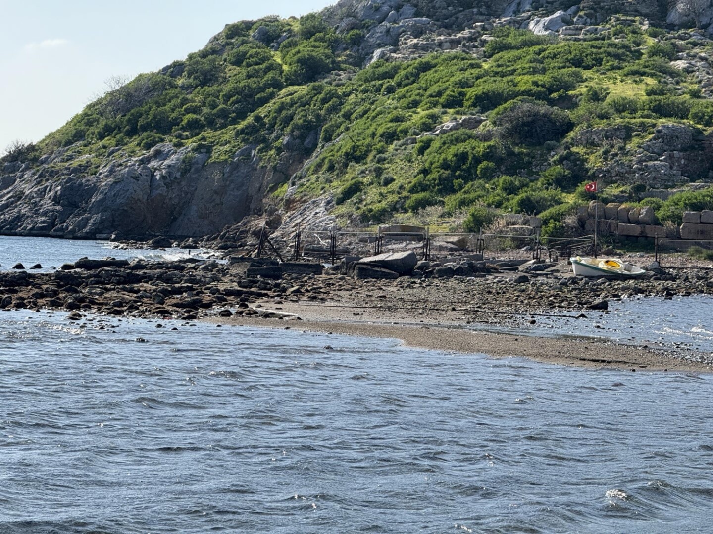 Bodrum'da deniz çekildi, tarihi 'Kral Yolu' ortaya çıktı