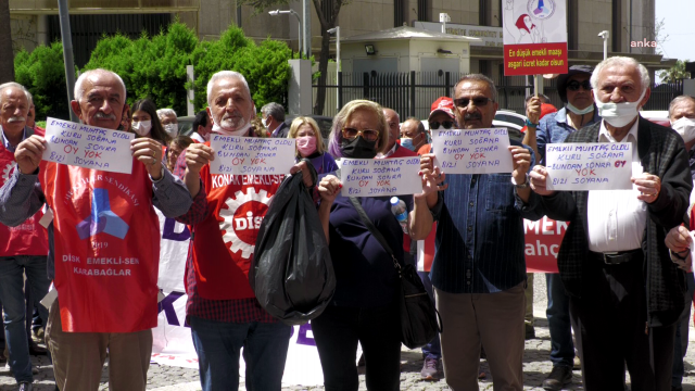 İzmir'de emeklilerden zam protestosu!