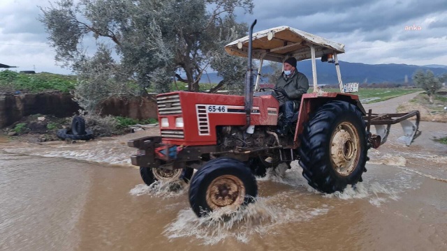 Tire'de yer altı barajı taştı, tarlalar su altında kaldı