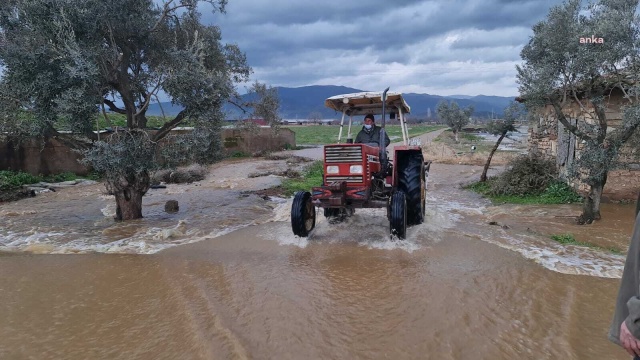 Tire'de yer altı barajı taştı, tarlalar su altında kaldı