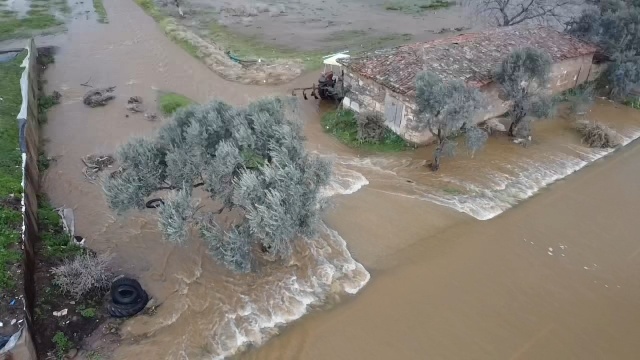 Tire'de yer altı barajı taştı, tarlalar su altında kaldı