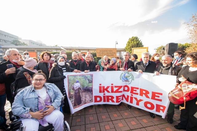 İkizdere’den kurtarılan fidanlar İzmir’de Turuncu Bahçe’ye dikildi