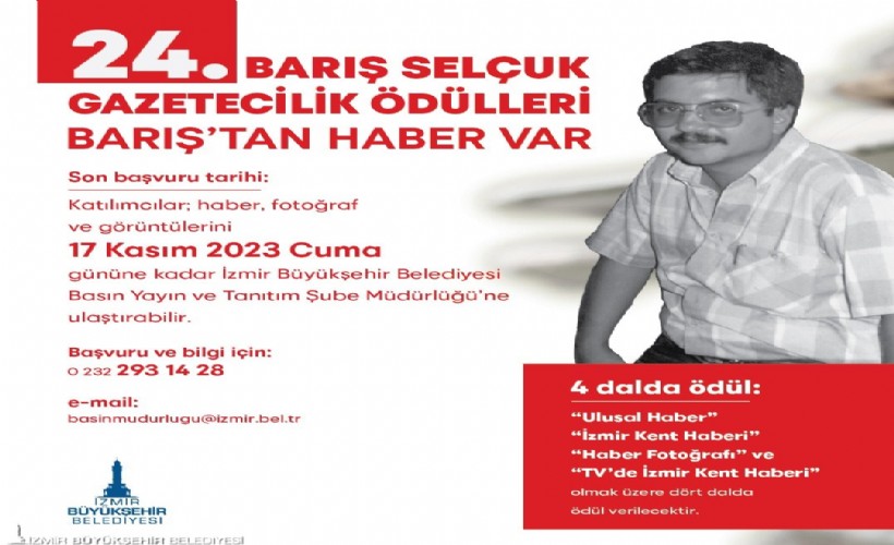 24. Barış Selçuk Gazetecilik Ödülleri’ne başvurular başladı