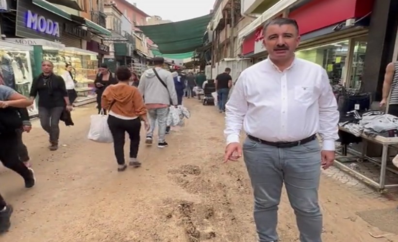 AK Partili Başdaş çamur içinde kalan Kemeraltı’ndan seslendi: Çile çektirmeyin