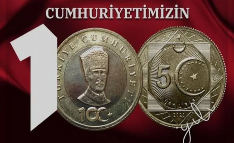 Cumhuriyet'in 100. yılına özel hatıra parası