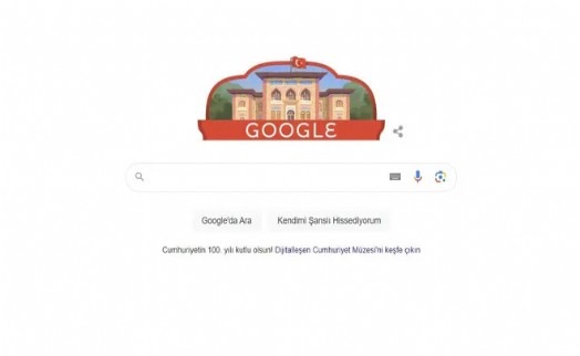 Google'dan Cumhuriyet'in 100'üncü yılına özel 'doodle'