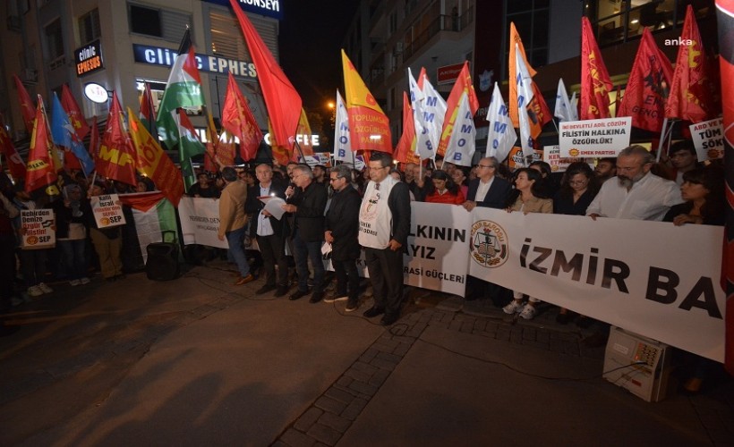 İzmir Emek ve Demokrasi Güçleri'nden İsrail'e sert tepki