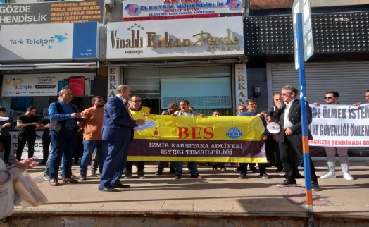 BES İzmir Şubesi'nden Karşıyaka Adliyesi Çiğli Ek Binası’yla ilgili asansör protestosu