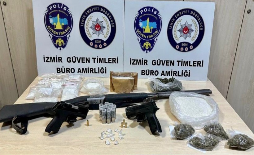 İzmir'de Güven Timleri'nden uyuşturucu baskını