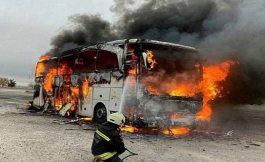 İzmir'den Hatay'a giden otobüste korku dolu anlar