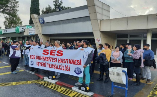 Ege Üniversitesi emekçilerinden uyarı eylemi