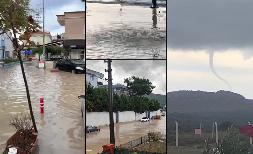 Ünlü tatil merkezi Çeşme'yi sağanak vurdu