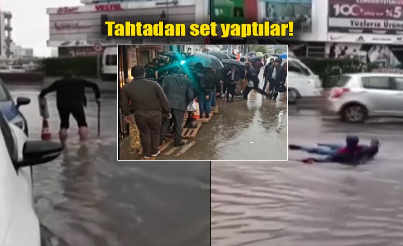 İzmir'i sağanak vurdu: Yollar göle döndü!