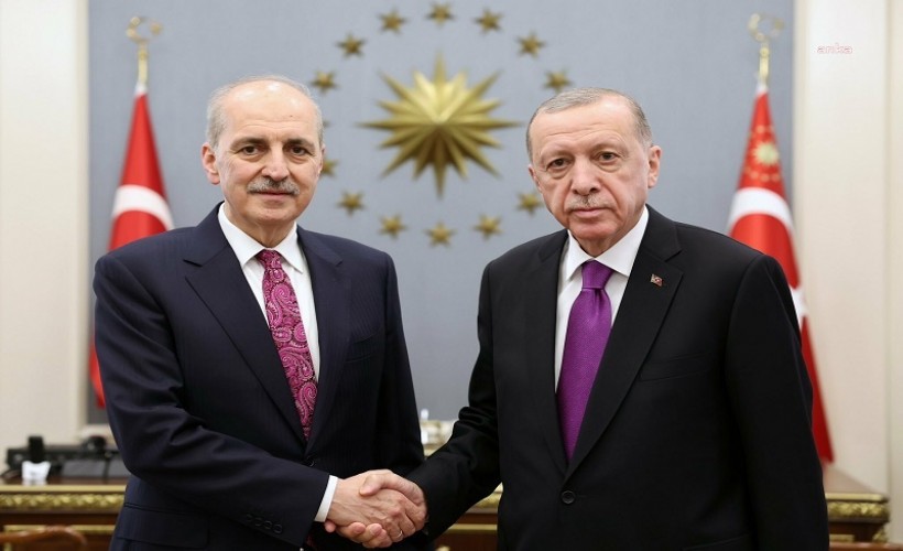 Cumhurbaşkanı Erdoğan, TBMM Başkanı Kurtulmuş'u kabul etti