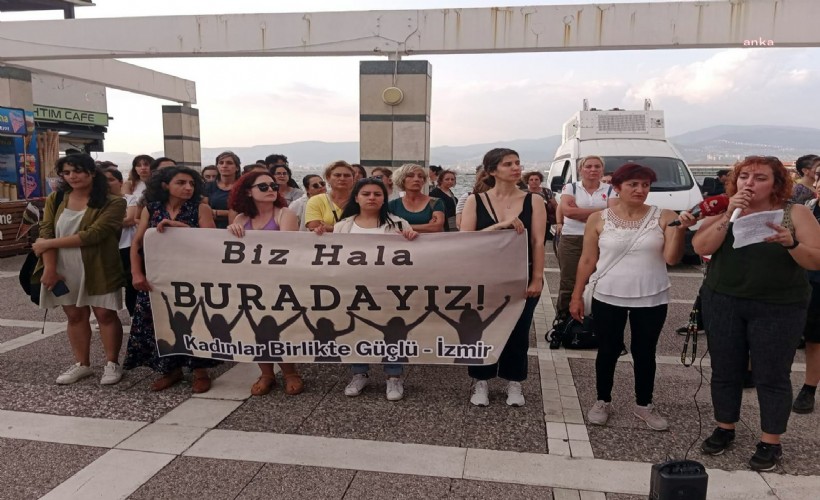 Kadınlar Birlikte Güçlü Platformu'ndan protesto!