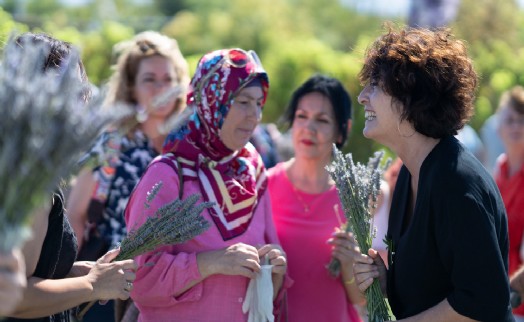 İmece usulü lavanta hasadında dayanışma örneği