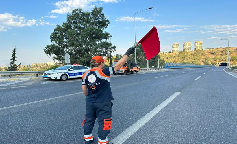 Bayraklı Tünellerinde yangın tatbikatı