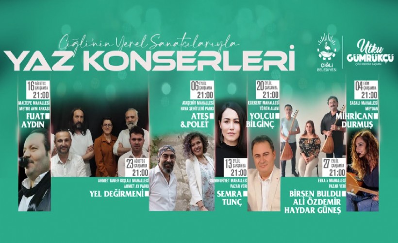 Çiğli yaz konserlerinde sahne yerel sanatçıların