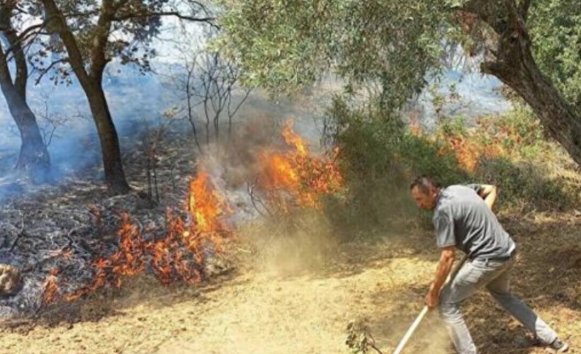 İzmir Kınık’taki yangında devlet millet el ele verdi