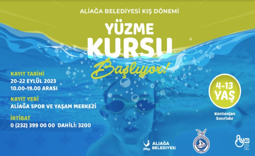 Aliağa Spor ve Yaşam Merkezi’nde yüzme kursları başlıyor