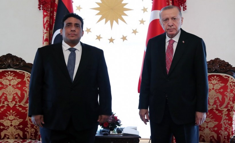 Cumhurbaşkanı Erdoğan, Libya Başkanlık Konseyi Başkanı el-Menfi ile görüştü