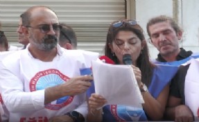 Eğitim-İş İzmir 3 No'lu Şube üyeleri memur maaşlarını protesto etti