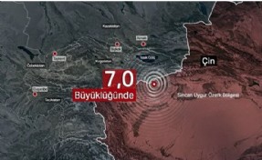 Çin'in Sincan Uygur Özerk Bölgesi'nde 7 büyüklüğünde deprem