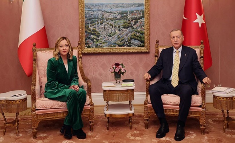 Erdoğan, İtalya Başbakanı Meloni'yi kabul etti