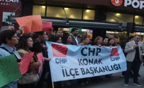 CHP Konak'tan eylem: 'İstanbul Sözleşmesi'ne derhal geri dönülmelidir'