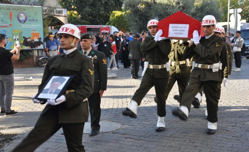 Kore gazisi Mehmet Zeytin askeri törenle son yolculuğuna uğurlandı