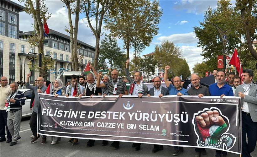 Kütahya’da, Filistin'e destek yürüyüşü