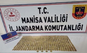 Manisa'da 484 adet sahte sikke ile yakalanan 2 şüpheliye gözaltı