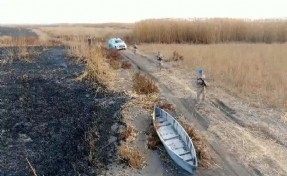 Eber Gölü'nde sazlık yangınlarına karşı komandolarla denetim