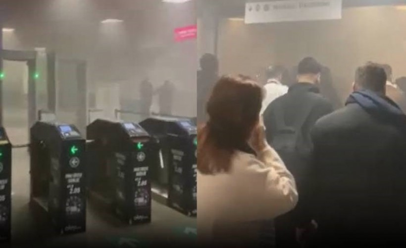 İstanbul'da metroda yangın paniği