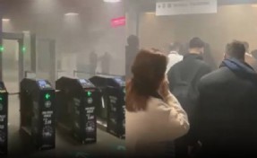 İstanbul'da metroda yangın paniği