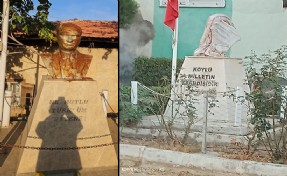 İzmir'de Atatürk büstüne saldırı düzenleyen şüpheli tutuklandı