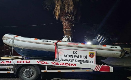 Kuşadası'nda göçmen kaçakçılığı organizatör şüphelisi zodyak botla yakalandı