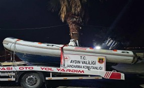 Kuşadası'nda göçmen kaçakçılığı organizatör şüphelisi zodyak botla yakalandı