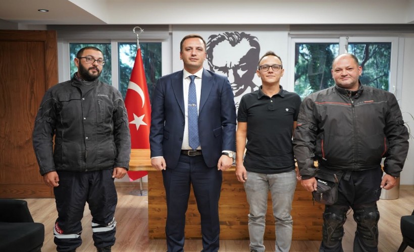 Moto kuryelerden Başkan Eşki’ye teşekkür ziyareti